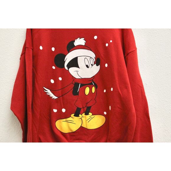 Vintage Mickey Mouse Winter Christmas Sweatshirt XL - Picture 2 of 8